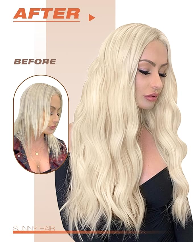 Sunny Hair Blonde Tape in Hair Extensions Human Hair, 26 inch Long Tape in Extensions Remy Tape ins Human Hair Extensions for Women 50g 20Pcs