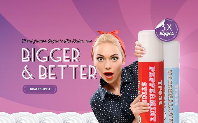 TREAT Jumbo Lip Balm - Mocha, Organic & Cruelty Free (.50 OZ)