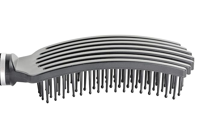 Premium Tangle Buster Brush – Soft Nylon Travel-Friendly Bristles – Long Durable Rubber Handle – Ideal for Wet and Dry Hair & Easy Grooming, Pink Color