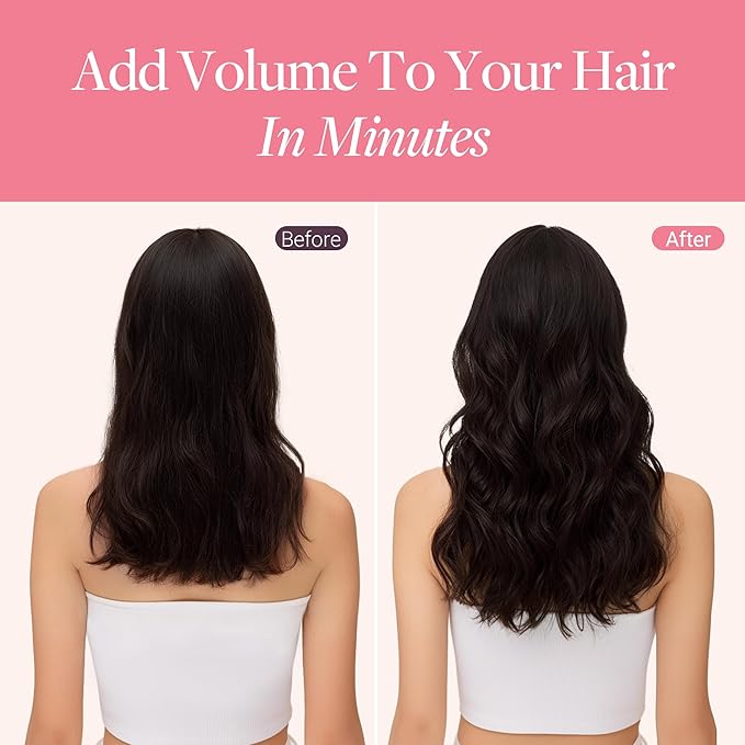 GOO GOO Clip in Hair Extensions Real Human Hair, Remy Human Hair Extensions Clip ins for Women, Natural Human Hair, 18inch 120g 7 Pcs, #4H Light Chocolate Brown