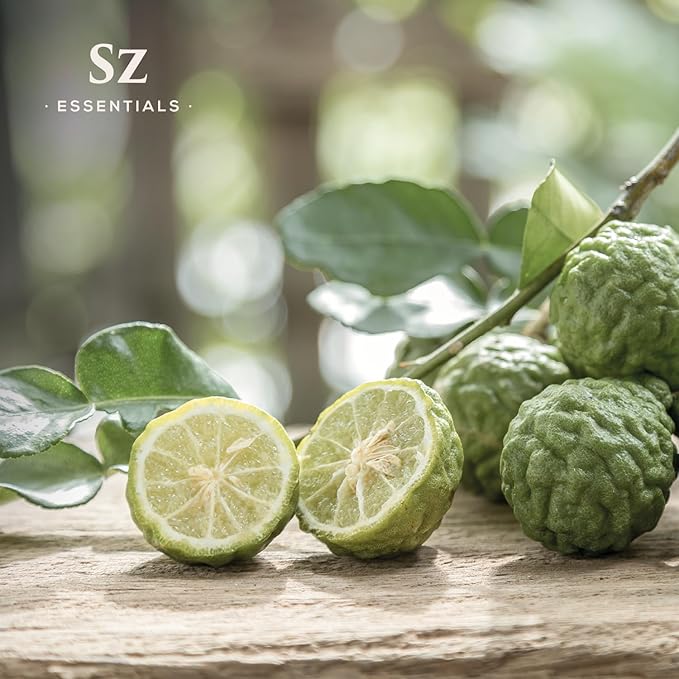 Kaffir Lime Leaf Essential Oil -100% Pure and Undiluted - Extracted from Citrus Hystrix Leaves - Earthy & Citrusy Scent with Fruity Overtones - Therapeutic Grade & Vegan - 0.17oz (5ml)