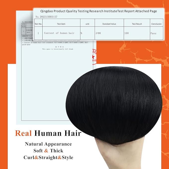 Full Shine Black Hair Extensions Skin Weft Color Jet Black 16 Inch Seamless Soft Natural Tape in Remy Invisible Human Hair Extension for Women 20Pcs 50Grams Brazilian Silky Add Volume