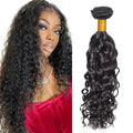 Human Hair Bundles Natural Black Water Wave Bundles Niegmeag Peruvian Grade 8A Virgin Remy Hair Single Bundle 14 Inch Double Weft Real Color 1B Hair Weave