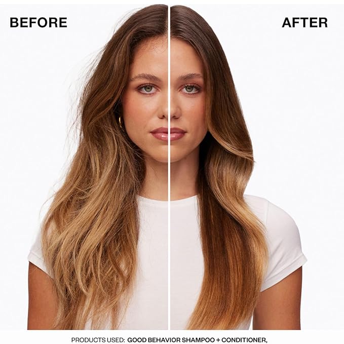 IGK GOOD BEHAVIOR Ultra Smooth Shampoo and Conditioner Set (8 Oz) + Bonus Travel Size Packettes | Volume + Thickening | Vegan + Cruelty-Free |