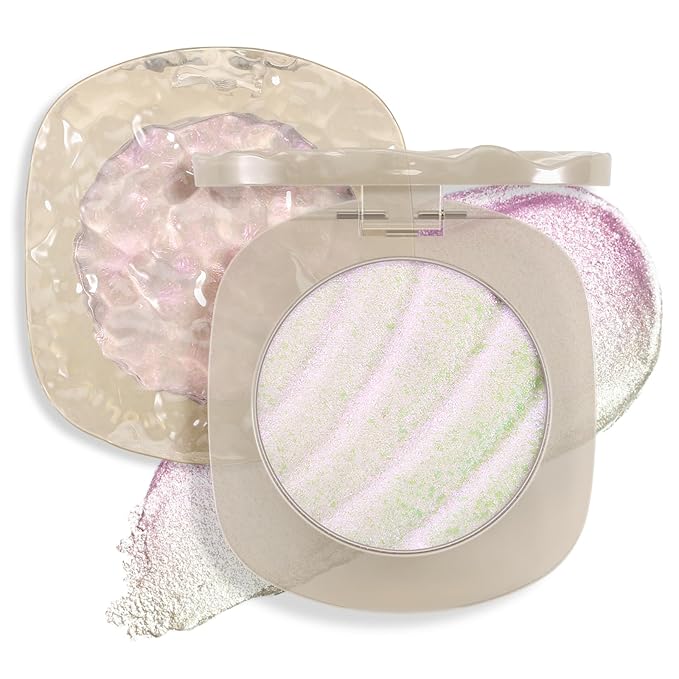 Boobeen Highlighter Makeup Palette, Long Lasting Glow Shimmer Illuminator Contour Powder for Face Radiant Glow