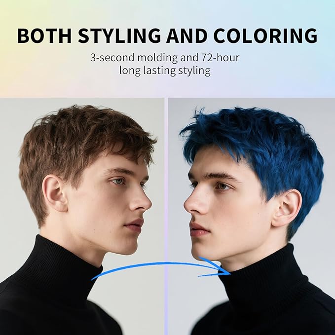 SEVICH Temporary Hair Color Wax Black for Kids Women Men,Natural Instant Hair Wax Color,Premium Non Greasy,Easy to Wash,Travel Size,Perfect for Halloween, Children's Day,Cosplay & Parties,50g