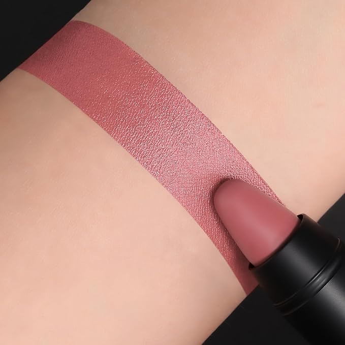 FOCALLURE Ultra Chic Matte Lipstick,Rich Vitamin E Lip Crayon,Lightweight Matte Color without Drying or Fading,Long Lasting Waterproof Lips Makeup,BRAVE