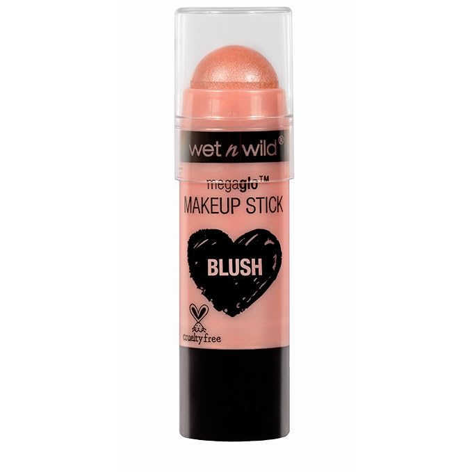 wet n wild MegaGlo Makeup Stick, Buildable Color, Versatile Use, Cruelty-Free & Vegan - Peach Bums