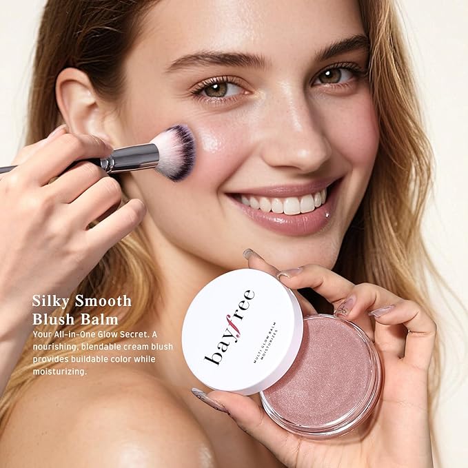 Multi Glow Balm Set, Cream Blush with Double-ended Brush, Radiant Finish, Hydrating, Creamy, Radiant Finish, Lightweight & Blendable Color, Face Balm