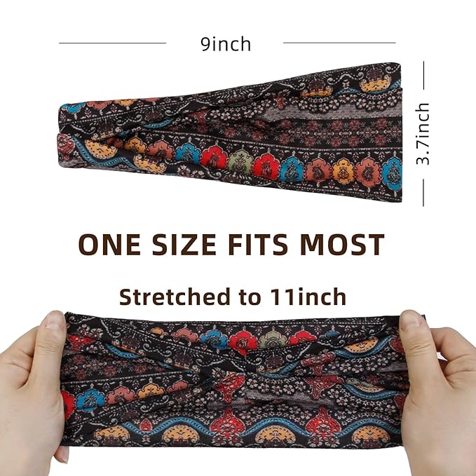 Huachi Women's Headbands Non Slip Headbands for Women's Hair Fashion Head Band Workout Yoga Sports Exercise Sweatbands