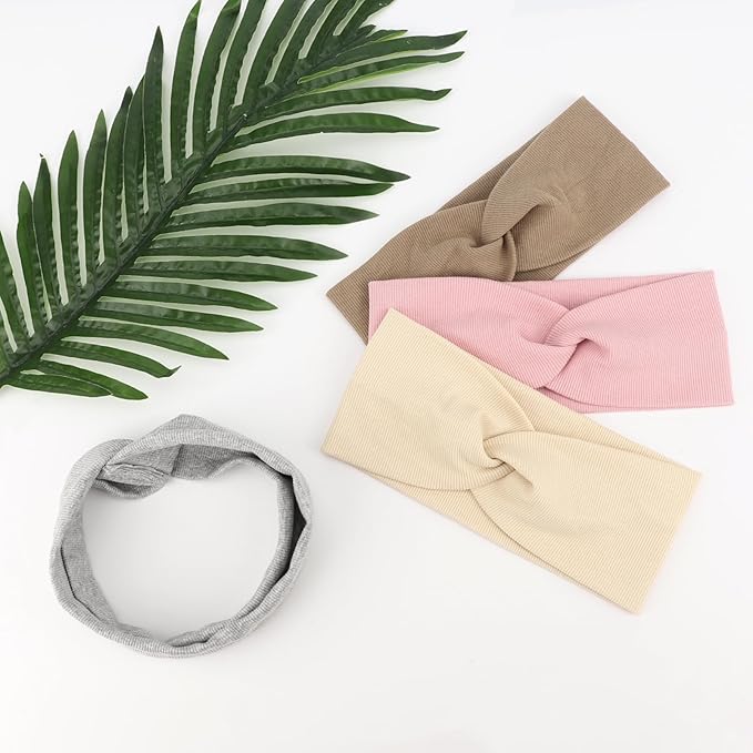 Elastic Knotted Headbands for Women Criss Cross Head Bands for Women's Hair Non Slip Boho Wrap Twisted Hair Accessories