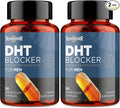 DHT Blocker for Men with Saw Palmetto & Biotin, Hair Growth Formula in Liquid-Filled Capsules, Hair Loss Supplements, Hair Regrowth Vitamins, Proprietary Herbal Blends - 90 Capsules(2 Bottle)