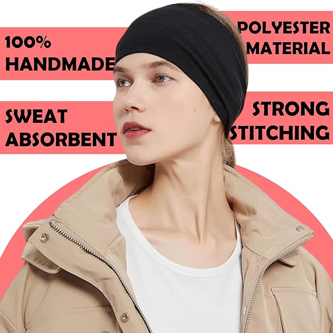 Lotus78, Pack of 12 Wide Headbands for Women Non Slip, Fashionable Sports Hair Bands for Women's Hair, Soft Elastic Stretchy Head bands, Yoga Workout Headbands for Women Daily Fashion(Multicolor icon)