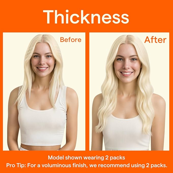 Full Shine Seamless Clip in Hair extensions, 20Inch Blonde Real Human Hair Clip in Extensions,Long Straight Remy Hair for Womem, Invisible Natural Fill Ins, 4Pcs 20Inch 95 grams