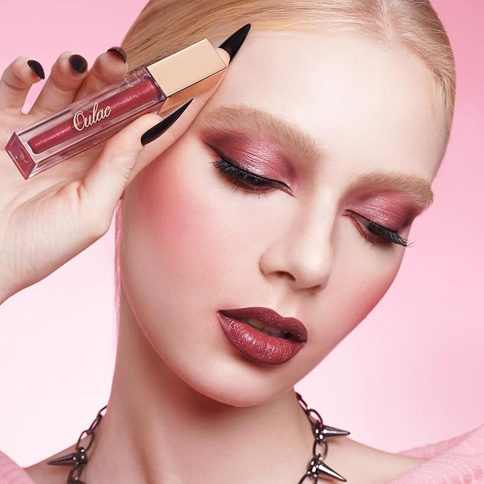 Oulac Red Matte Liquid Lipstick for Women, Long Lasting Lipstick Waterproof Lip Stain, No Transfer, Creamy High Pigmented Formula with Rose Oil, Vegan & Cruelty-Free MS07