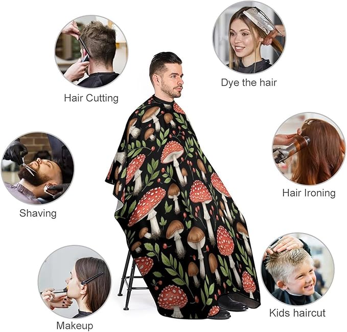 Barber Cape Waterproof Lining Anti Static Design for Salons/Home Use