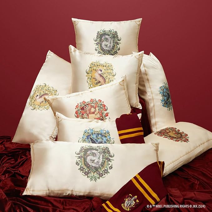 Kitsch x Harry Potter Ravenclaw Satin Pillowcase with Zipper – Double-Sided Crest Design – Better Than Silk Pillowcase – Perfect for Kids Rooms & Toddler Bed Time Pillow Case – Queen/Standard 19x26