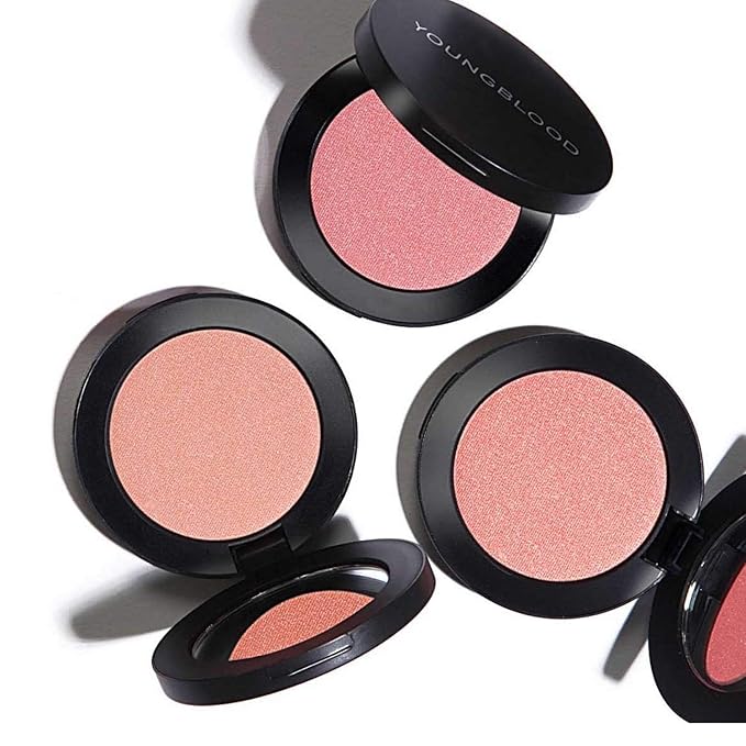Youngblood Clean Luxury Cosmetics Pressed Mineral Blush, Blossom | Powder Cheeks Compact Pink Minerals Skin Brush Natural Matte Glow Rose Peach Complexion Sensitive | Cruelty Free, Paraben Free