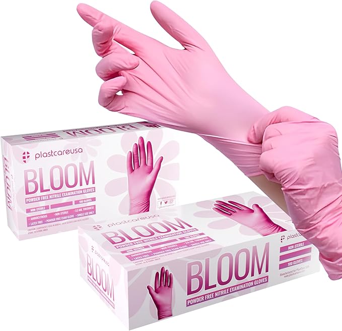 100 Nitrile Exam Gloves 3.5 Mil - Latex & Powder Free, Disposable Non-Sterile Protective Gloves By PlastCare