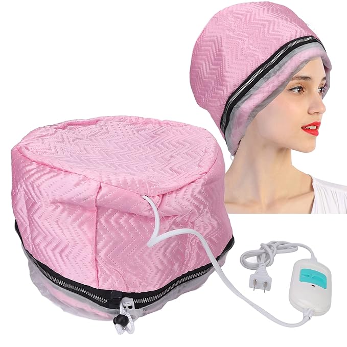 Hair Care Hat,Hair SPA,Electric Hair Thermal,Nourishing Care Hat,Hair Thermal Treatment, Temperature Adjustable Deep Conditioning Electric Heat