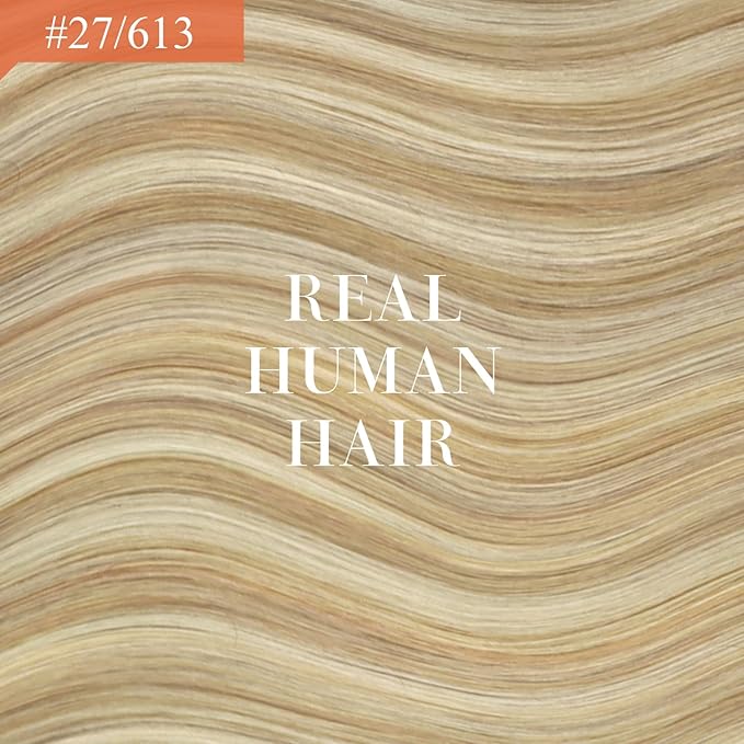 Ve Sunny Hair Extensions Ponytail Real Human Hair Wrap Around Clip in Ponytail Hair Extensions Straight Extensions Human Hair for Women Strawberry Honey Blonde Highlights Bleach Blonde 20inch 80G