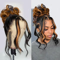 360 Lace Front Wigs Human Hair, 32 Inch, Ombre, Body Wave, Unprocessed Brazilian Virgin Hair, Pre Plucked With Baby Hair, Soft and Natural, Suitable For Any Occasions