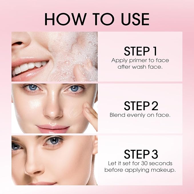 LANGMANNI Matte Grip Face Primer, Transparent Skin Perfecting Hydrating Primer,Unique Smooth Gel-Based Primer Essential For Longlasting Perfection Face Makeup (0.33 Fl Oz, 1)