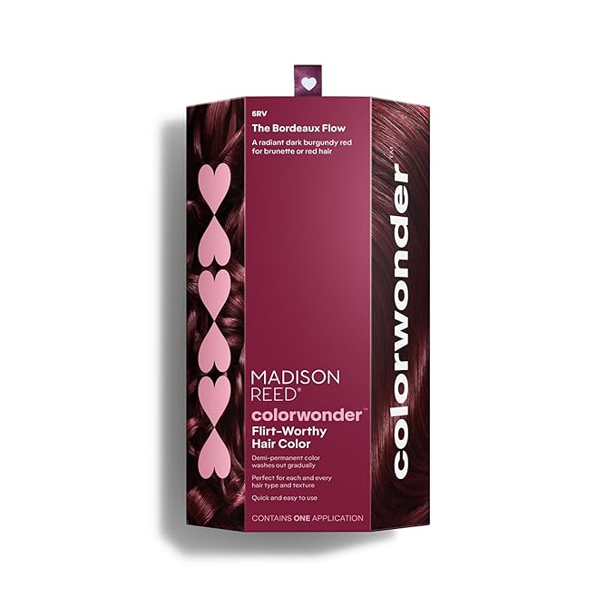 Madison Reed colorwonder Demi-Permanent Hair Color, Effortless At-Home Hair Dye, Ammonia-Free, Cruelty-Free, The Bordeaux Flow (5RV Dark Burgundy Red), Pack of 1