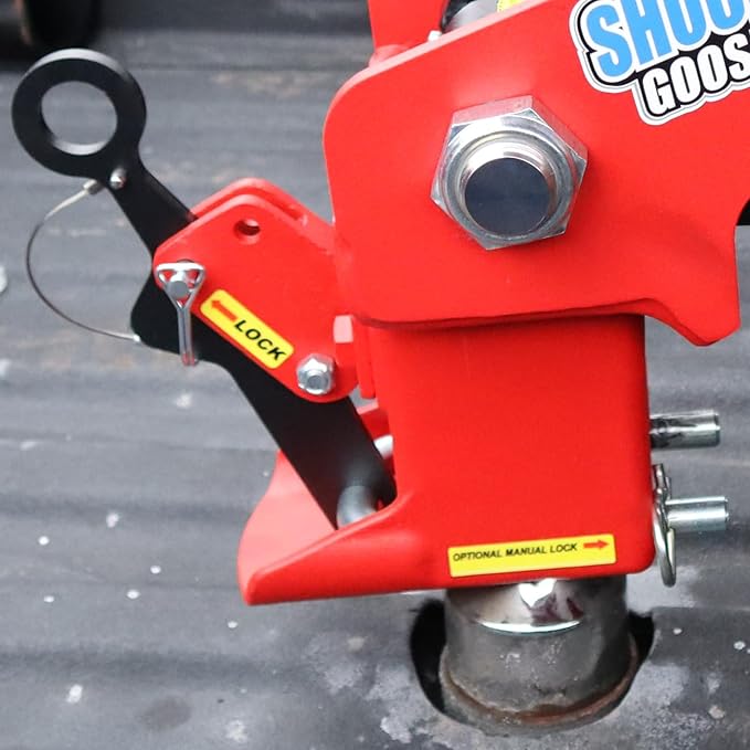 Shocker 30K Gooseneck Surge Air Hitch & Shift Lock Coupler for 2-5/16" Ball, 4" & 3-15/16" Square Multi-Fit Stem