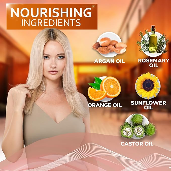 Moroccan Argan Oil Serum - Frizz Control Hair Care Products for Women - Moisturizer Treatment for Damaged, Frizzy, Dry, Curly and Straight Hair - Travel Size Hydration and Leave in Conditioner