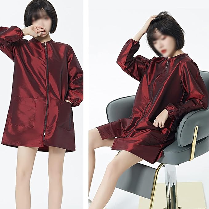 Polyester Fabric Salon Smock Professional Stylist Jacket Waterproof Haircut Cape Barber Apron