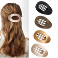 4Pc Large Women Flat Hair Clips, French Flat Hair Claw Clips for Women, Simple and Elegant Duckbill Hair Clip Design, Suitable for Thick Hair