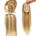 Real Human Hair Toppers for Women #TLQ, 3x5 Inch Injected Silk Base 130% Density 14 Inch Length Hair Toppers