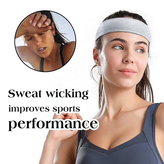 TERSE Hair Bands for Women's Hair Thin Cloth Headbands for Women Soft Stretchy Head Bands Solid Hair Hands