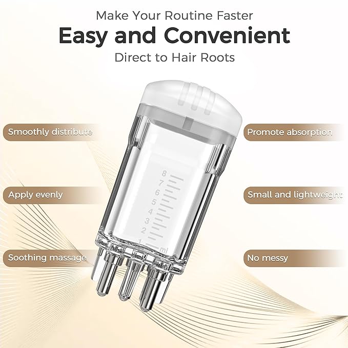 2 Pcs Minoxidil Applicator, Efficient Apply No Messy Hair Serum Applicator Small Minoxidil Applicator Tool, Hair Applicator Bottle Minoxidil Brush Scalp Applicator Comb Dedicated to Minoxidil