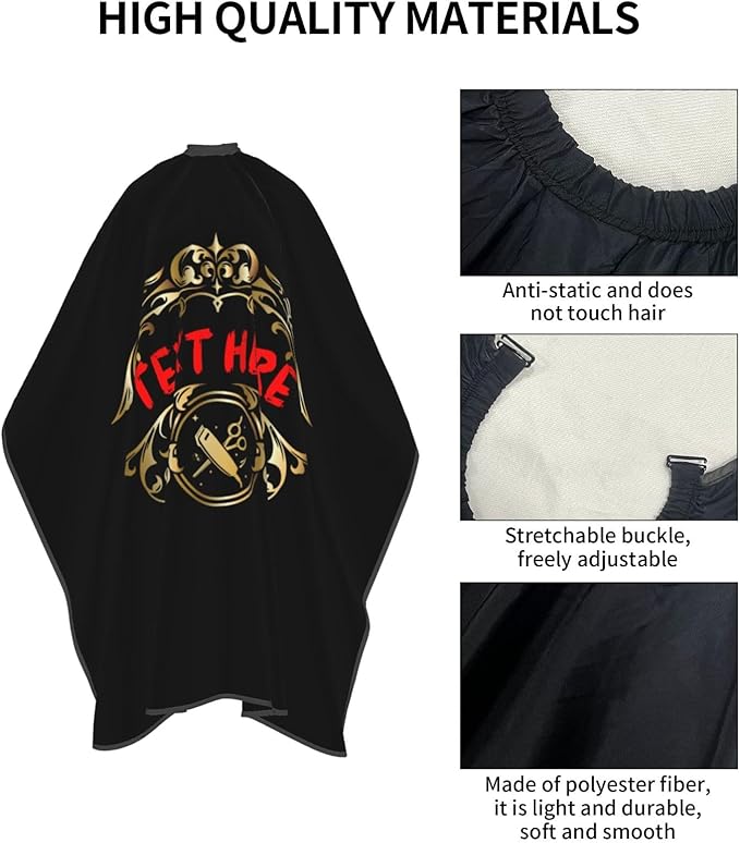 Custom Barber Cape for Men Personalized Professional Hair Cutting Cape with Text for Home Salon Barbershop