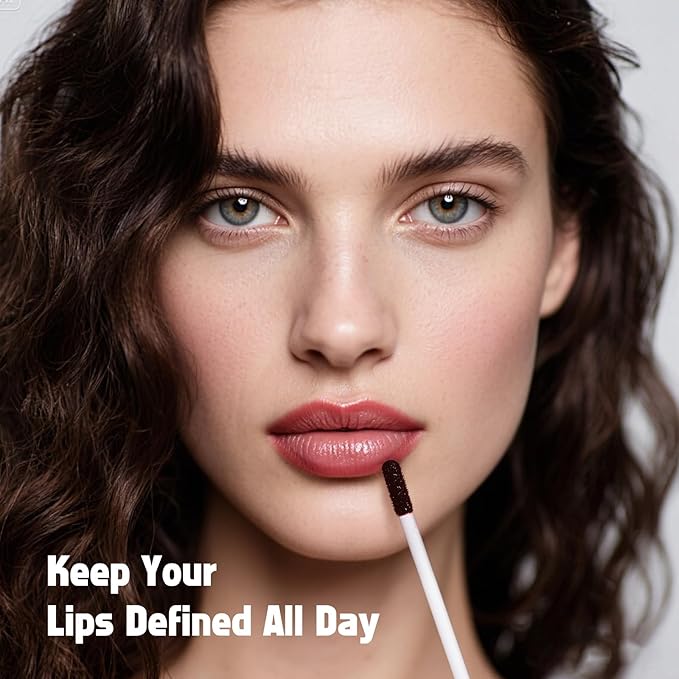 KIMUSE Peel Off Lip Liner Stain, Long Lasting Lip Tint Stain Peel Off, Waterproof, Transfer-Proof, Highly Pigmented Color Peel Off Lip Stain Liner, Matte Finish