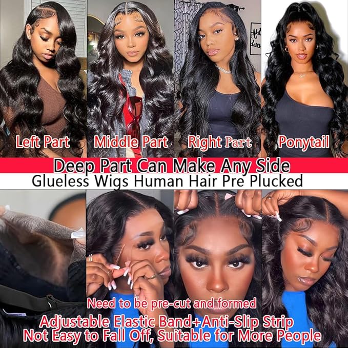 20 Inch Lace Front Wigs Human Hair 200 Density 13x6 HD Lace Front Wigs Human Hair Pre Plucked Glueless Wigs for Women Body Wave Wig