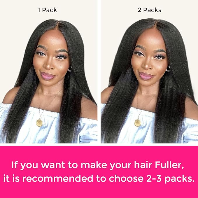 Lashey Clip in Hair Extensions Real Human Hair 110g Kinky Straight Seamless Clip in Hair Extensions Natural Black 18 Inch Human Hair with Invisi Edge for Black Women