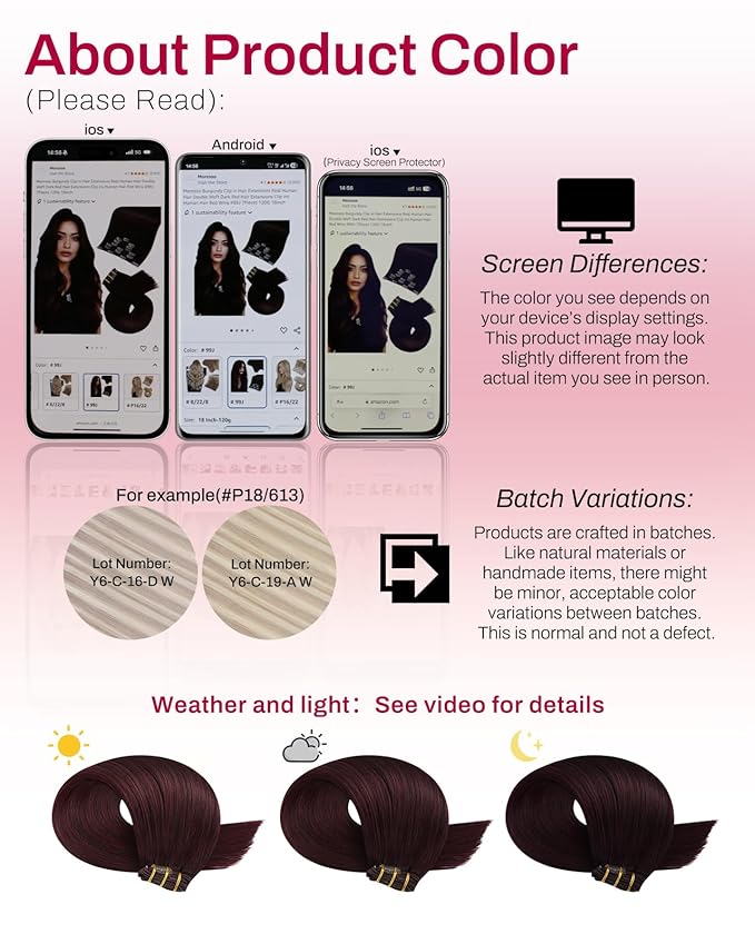 Moresoo Burgundy Clip in Hair Extensions Red Wine Real Hair Extensions Clip in Human Hair Double Weft Long Straight Wine Red #99J 7Pcs 120G 22inch