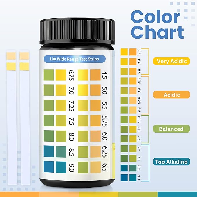 pH Test Strips for Urine & Saliva – 200 Easy-to-Use Strips for Fast, Accurate pH Testing at Home, Get Clear Acid-Alkaline Balance Results in Seconds, Perfect for Tracking Your Body's pH, 4.5-9.0 Range