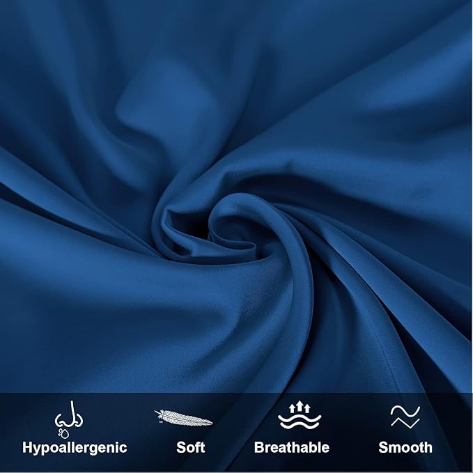 Mulberry Silk Pillowcase for Hair and Skin,Cooling Silk Pillow Case with Hidden Zipper,Allergen Proof Dual Sides Soft Breathable Smooth Silk Pillow Cover for Women (Gem Blue, Body)