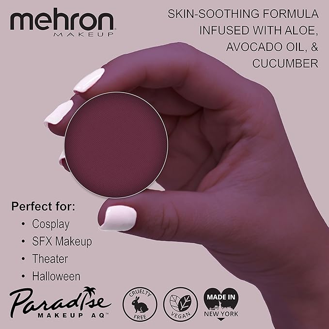 Mehron Makeup Paradise Makeup AQ Refill Size | Stage & Screen, Face & Body Painting, Beauty, Cosplay, Halloween | Water Activated Face Paint, Body Paint, Cosplay Makeup .25 oz (7 ml) (WILD ORCHID)