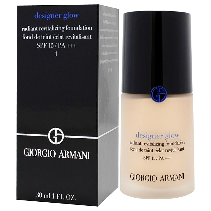 Designer Glow Radiant Revitalizing Foundation SPF 15 Plus - 1 by Giorgio Armani for Women - 1 oz Foundation
