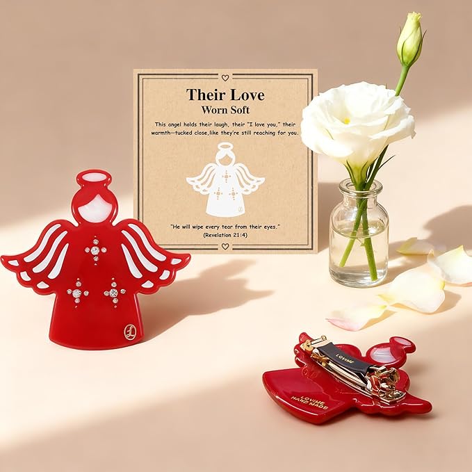 Inspirational Gifts for Women Girls "Guardian Angel" Hair Clip, Unique Gifts for Lost Loved Ones Pet Dog Mom Dad Daughter Baby Son Birthday Gifts, Christmas Christian Gifts With Gift Box
