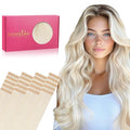 WENNALIFE Tape in Hair Extensions Human Hair, 20pcs 60g 26 inch White Blonde Remy Hair Extensions Straight Human Hair Tape in Extensions Skin Weft Tape Extensions Human Hair