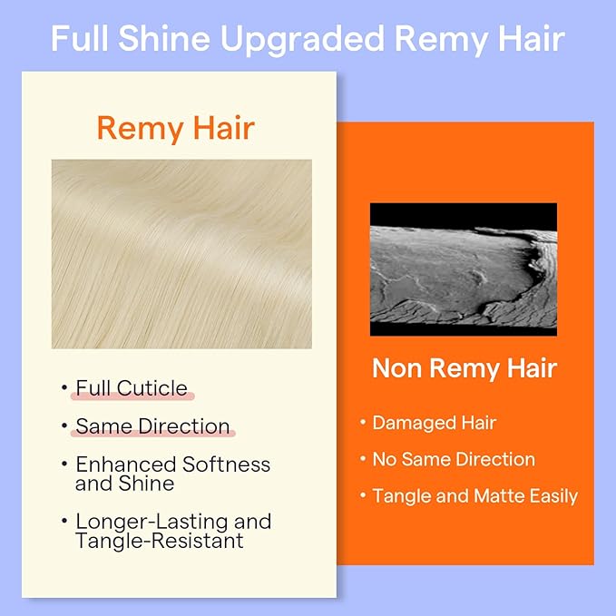 Full Shine Human Hair Extensions Clip ins Platinum Blonde Short Hair Extensions Real Human Hair Clip ins for A Bob Haircut for Diy 12 Inch 7 Pcs 95 G