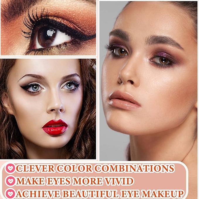 12 Color Naked Eyeshadow Palette,Pearly Earth Color Eyeshadow,Natural Shimmer Eyeshadow Palette,Professional Waterproof and Smudge Proof Eye Shadow Palette Kit,Eye Makeup Set for Women（B）