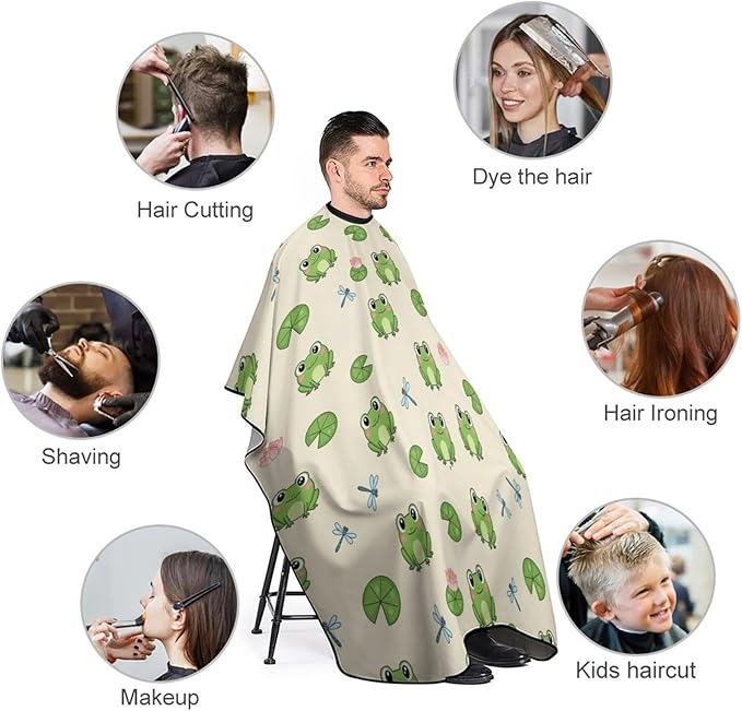 Hairdresser Cape with Neck Clasp for Coloring/Perming/Styling