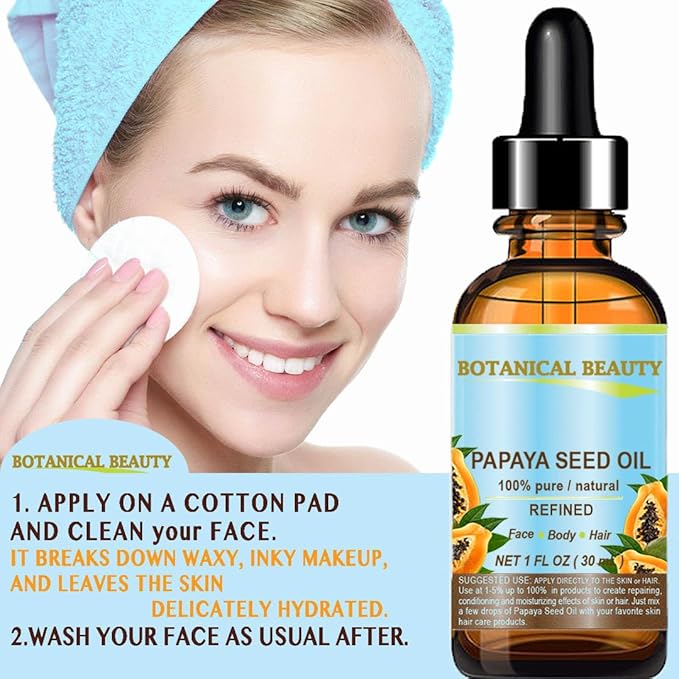 PAPAYA SEED OIL. 100% Pure / Natural / Undiluted /Refined Cold Pressed Carrier Oil. 0.5 Fl.oz.- 15 ml. For Skin, Hair And Lip Care.